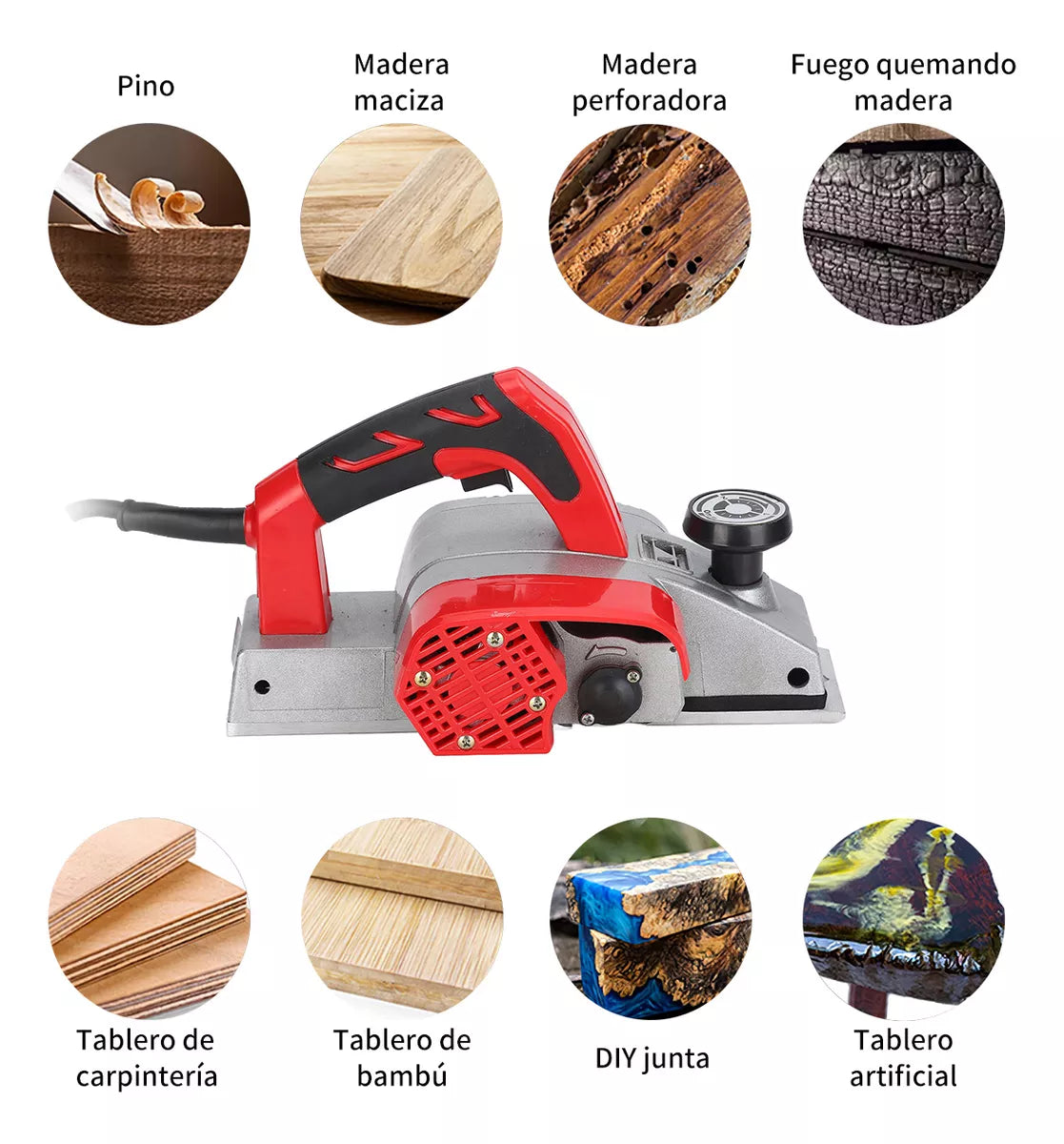 Cepilladora Eléctrica Para Madera Cepillo Profesional Kit