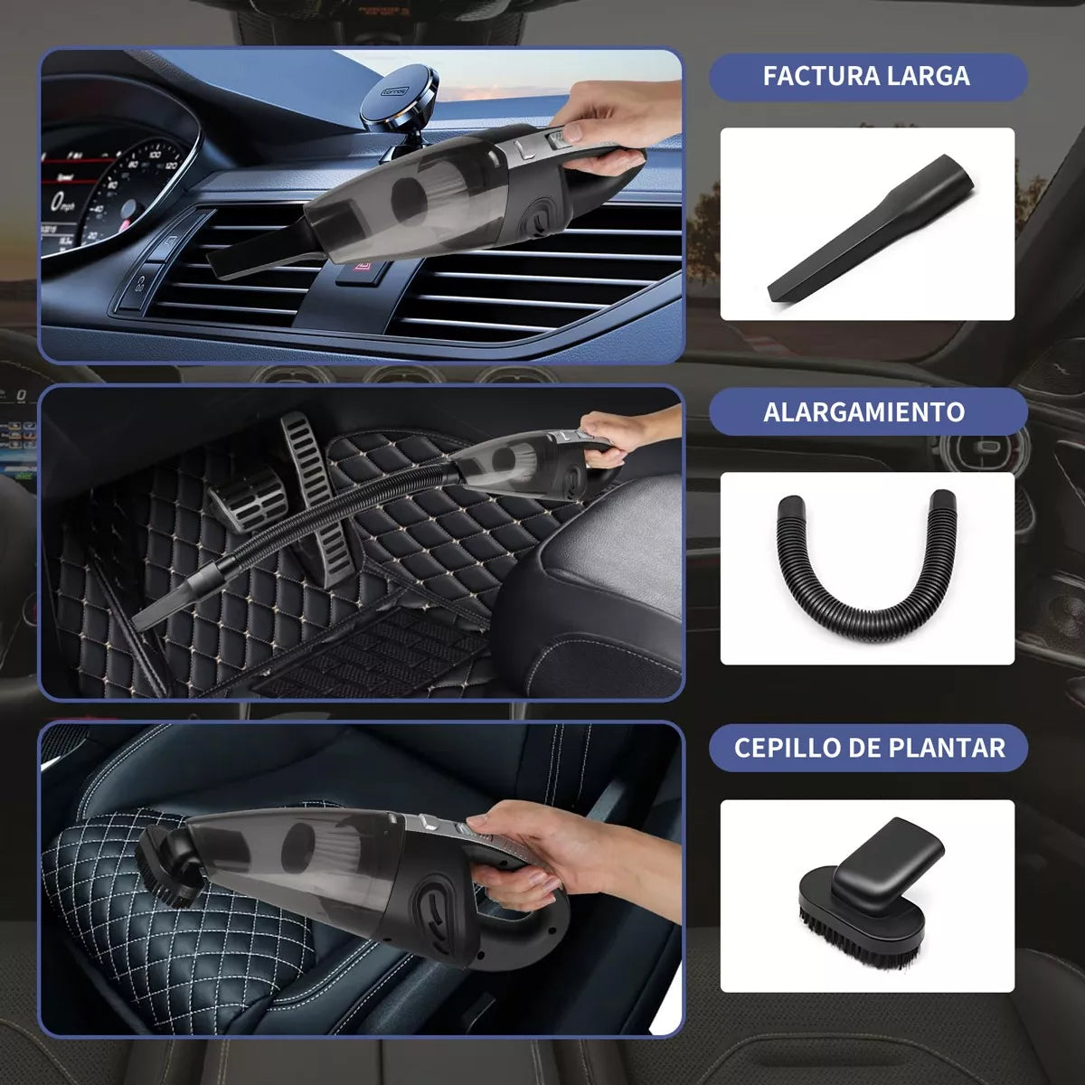 Aspiradora Portátil Inalámbrico Para Hogar Y Automóvil