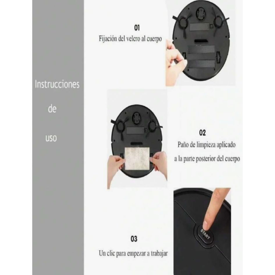 ASPIRADORA ROBOT 3 EN 1 LIMPIEZA HOGAR