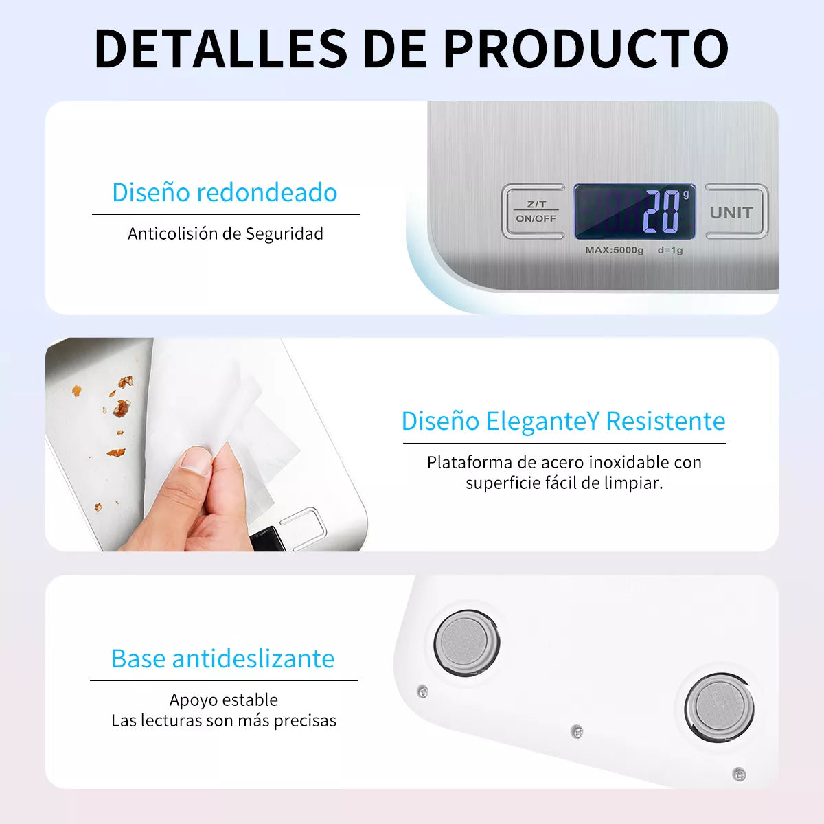 Bascula Balanza Gramera Digital Para Cocina Alta Precisión 10kg/1g