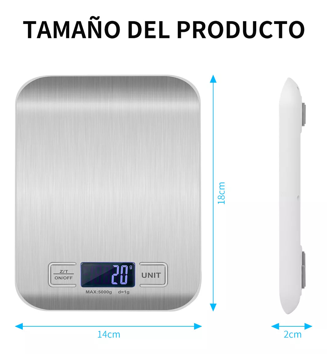 Bascula Balanza Gramera Digital Para Cocina Alta Precisión 10kg/1g