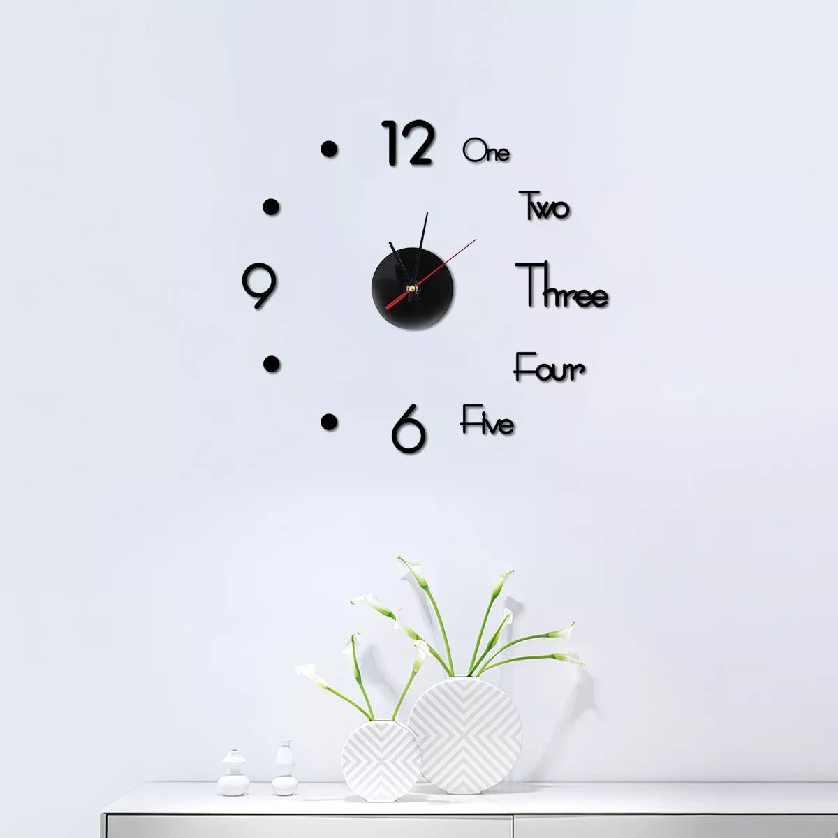 C01 Reloj De Pared 3d De Cuarzo Acrílico Grande Moderno