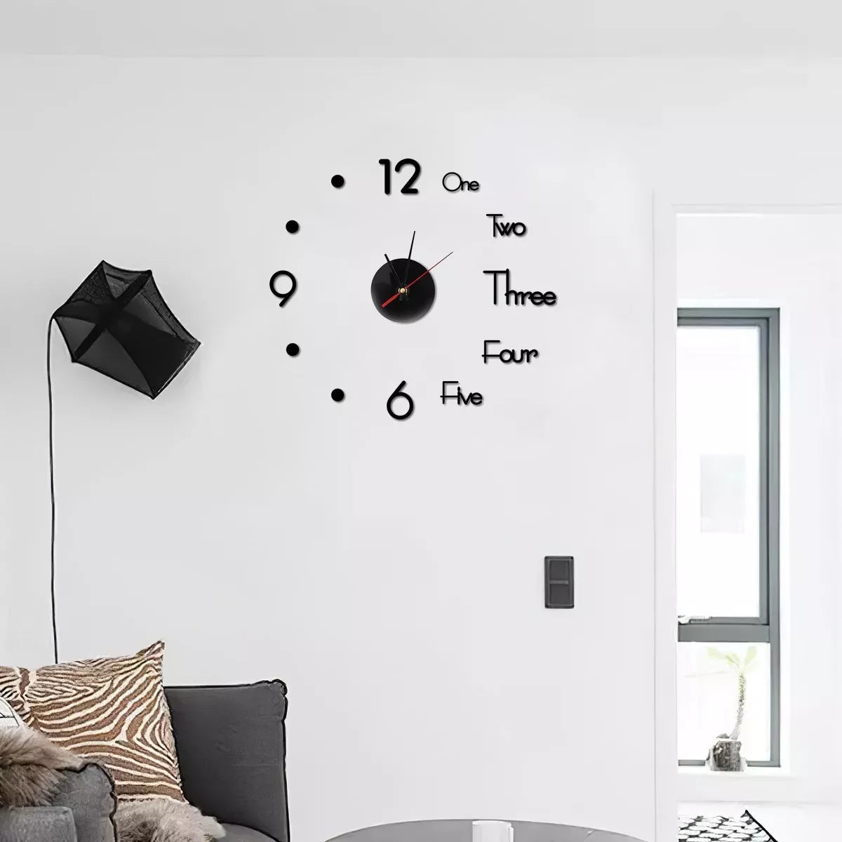 C01 Reloj De Pared 3d De Cuarzo Acrílico Grande Moderno