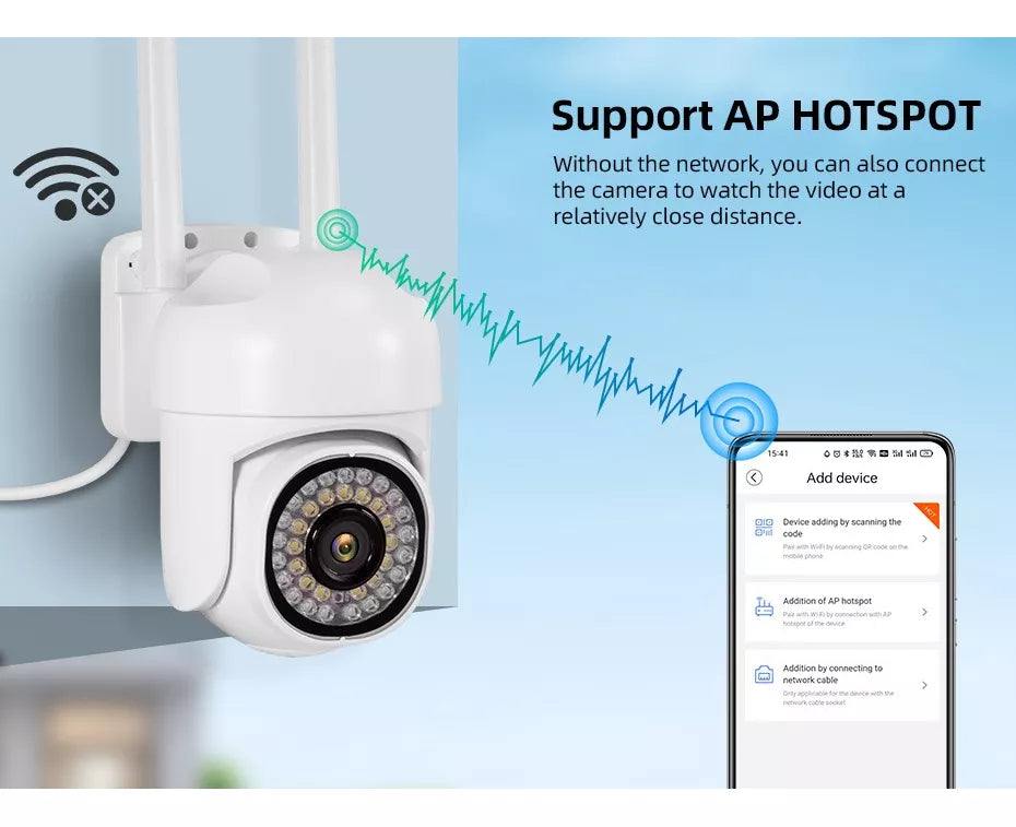 Cámara Seguridad Wifi Exterior Hd 1080p Vigilancia Alarmas