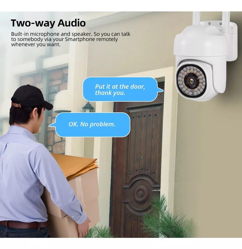 Cámara Seguridad Wifi Exterior Hd 1080p Vigilancia Alarmas