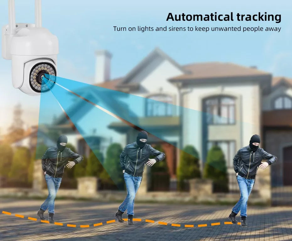 Cámara Seguridad Wifi Exterior Hd 1080p Vigilancia Alarmas