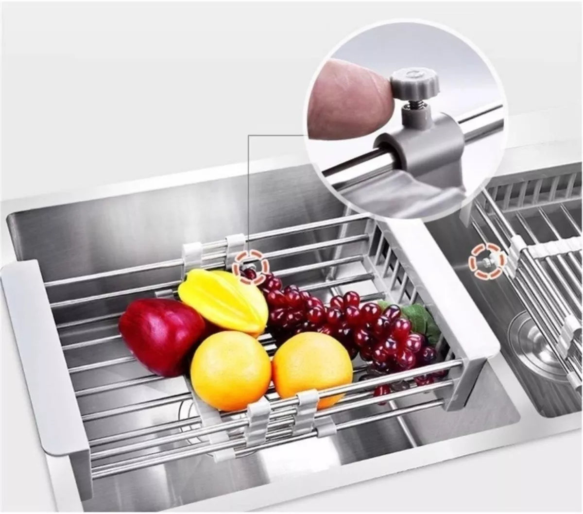 Escurridor Acero Ajustable Tarja