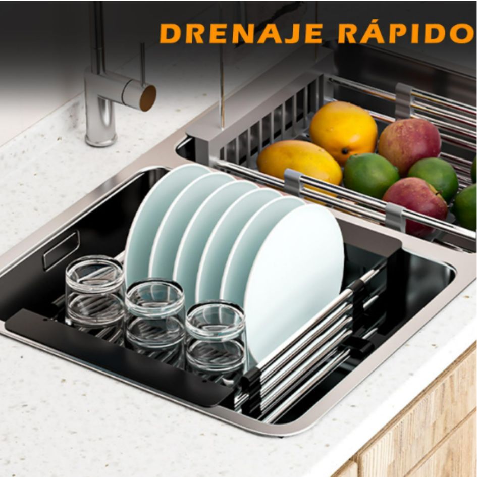 Escurridor Acero Ajustable Tarja