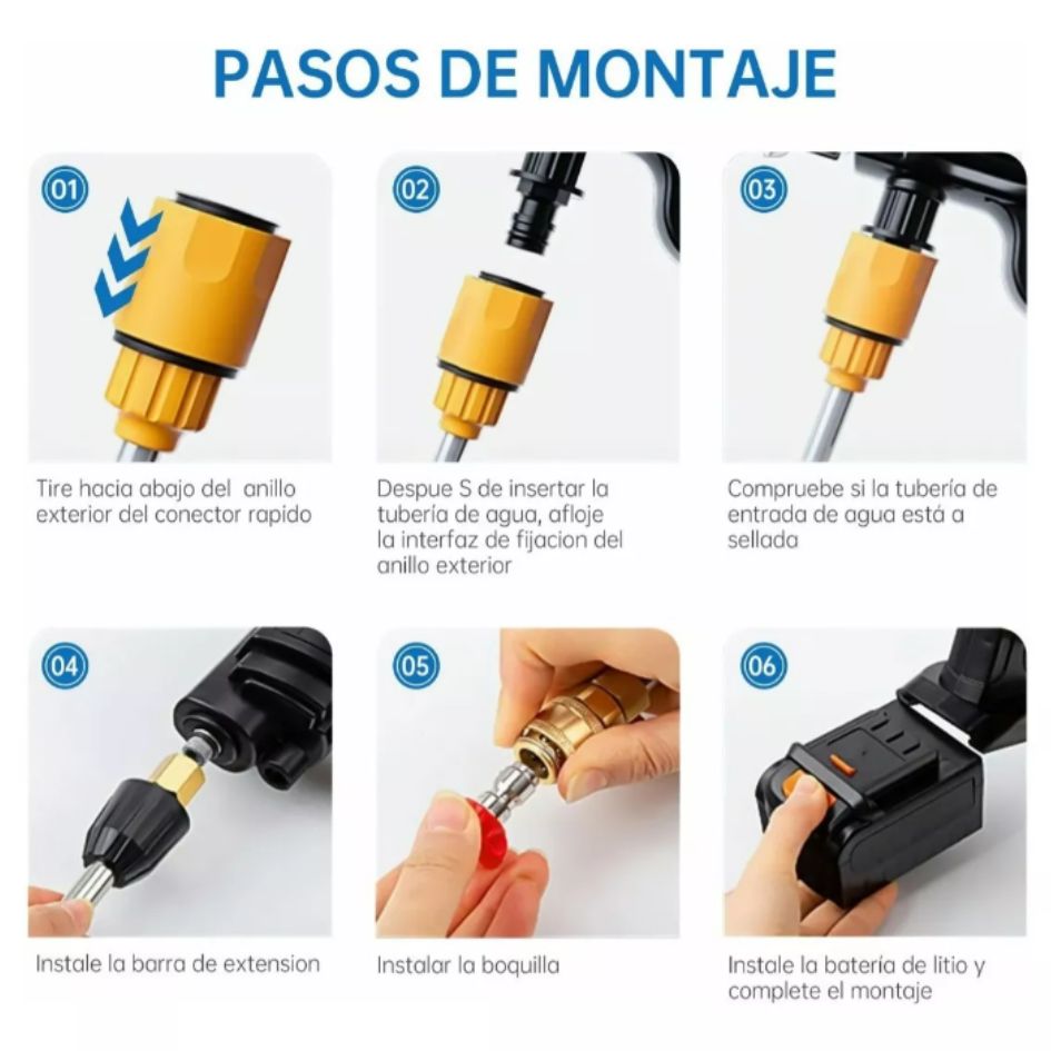 HIDROLAVADORA CON ESTUCHE 48V PORTATIL