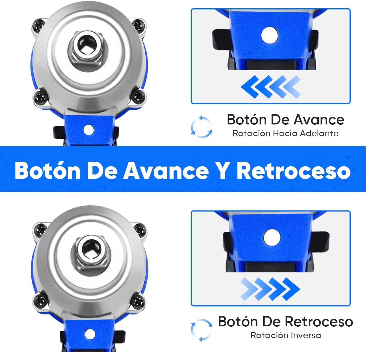 Llave Pistola De Impacto 2 Baterias Inalambrica