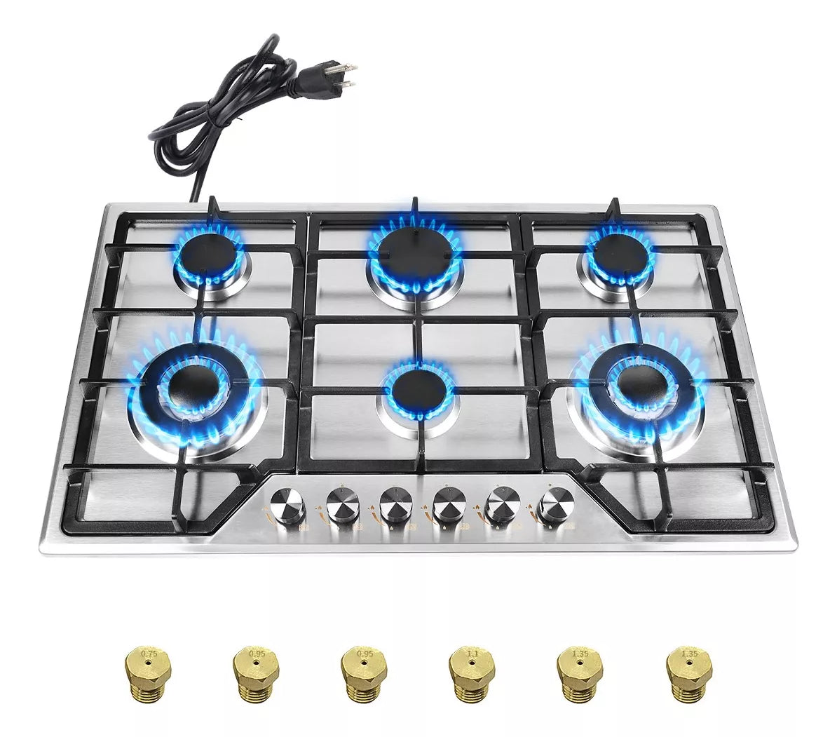 Parrilla A Gas Estufas Acero Inoxidable 6 Quemadores Lp Gas