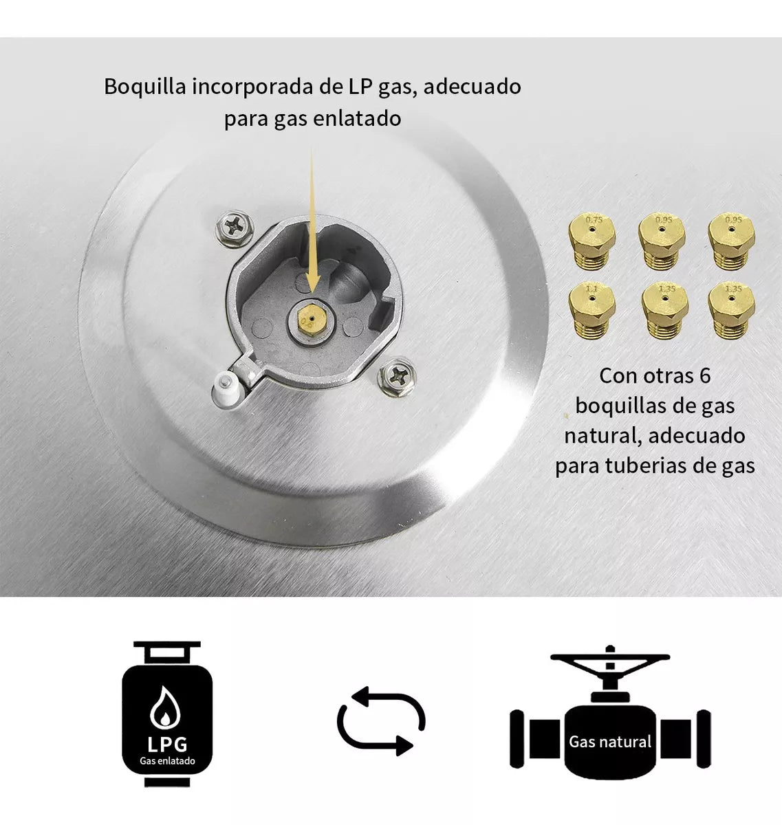 Parrilla A Gas Estufas Acero Inoxidable 6 Quemadores Lp Gas