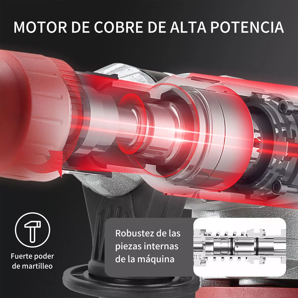 Rotomartillo Industrial Cincelador Perforador Sds 1900w