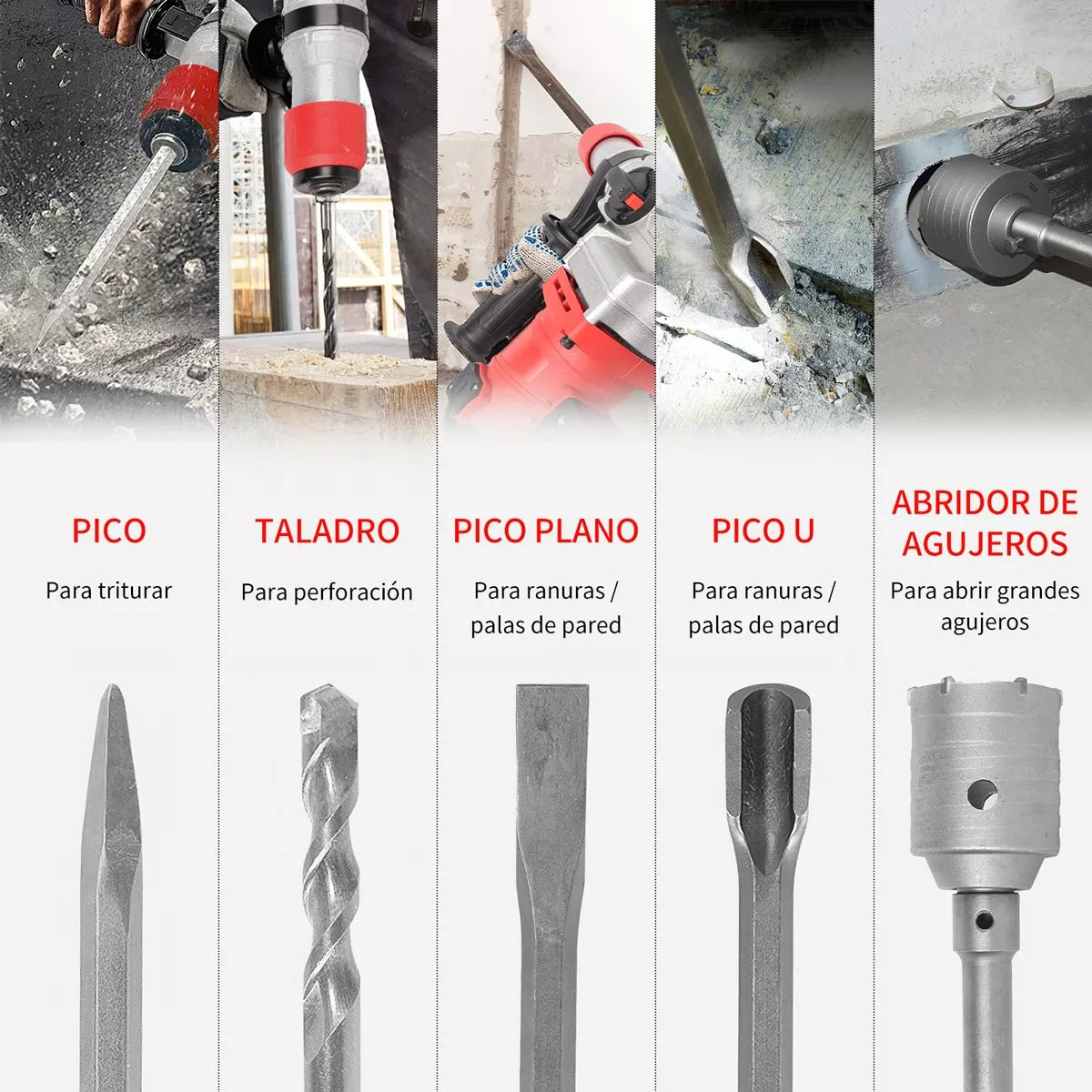Rotomartillo Industrial Cincelador Perforador Sds 1900w