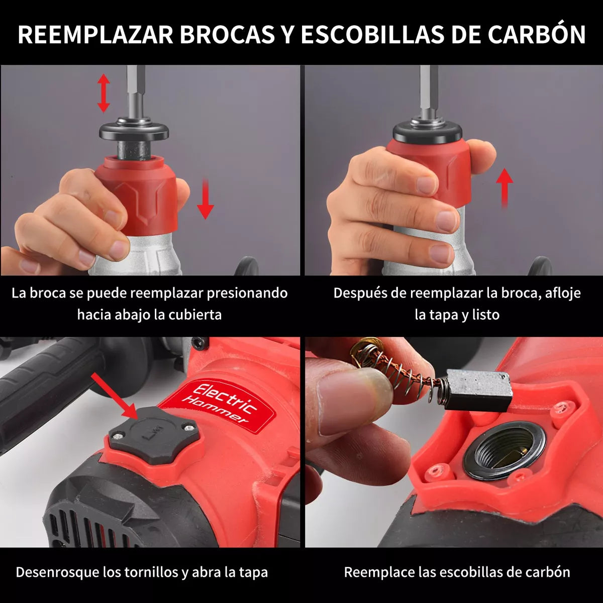 Rotomartillo Industrial Cincelador Perforador Sds 1900w