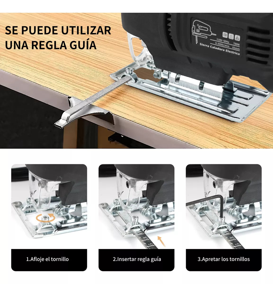 Sierra Caladora Eléctrica Profesional 6 Velocidad 780w