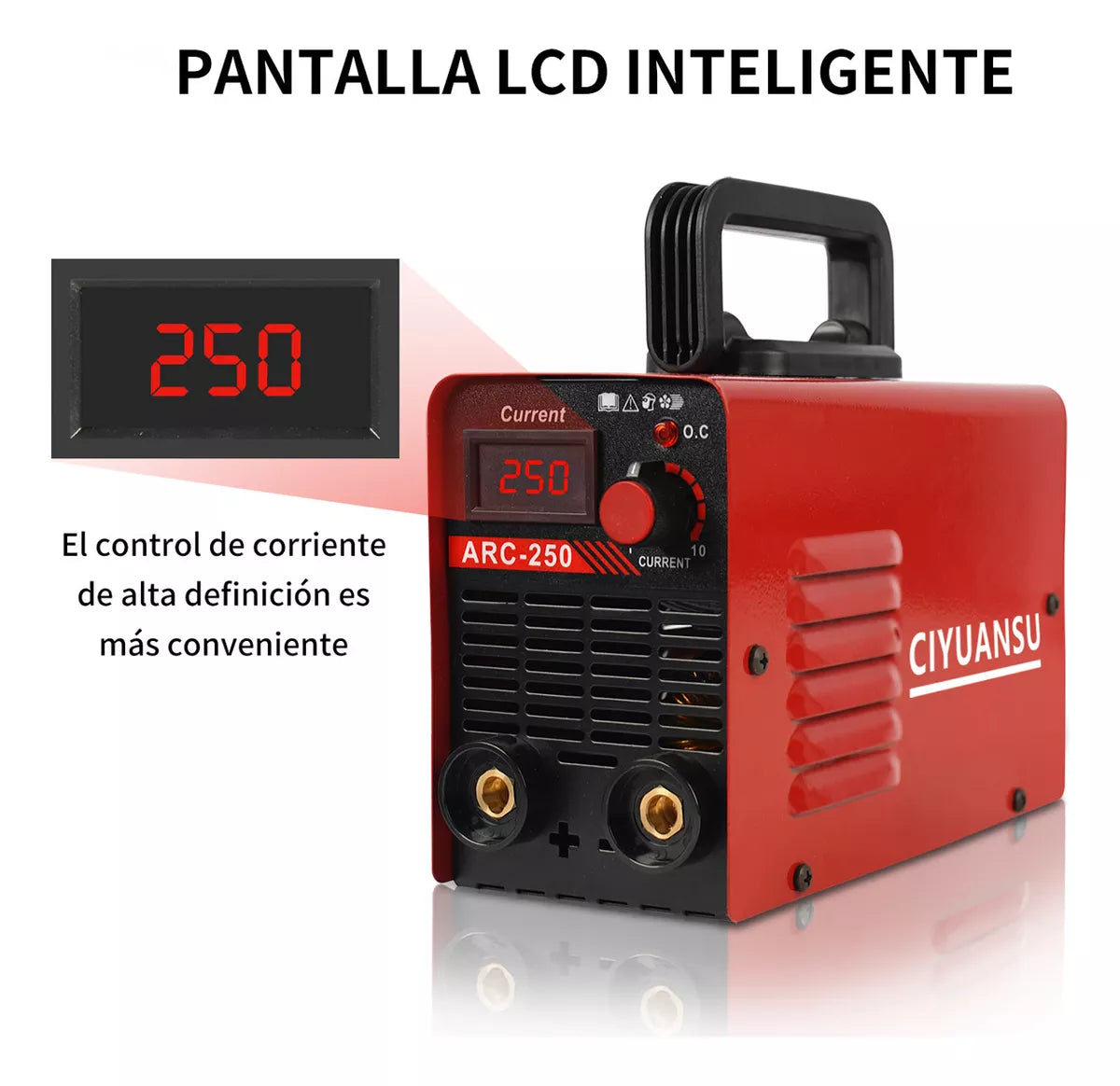 Soldadora Inversor Máquina 250 Amp Rojo Portátil 60hz 110v