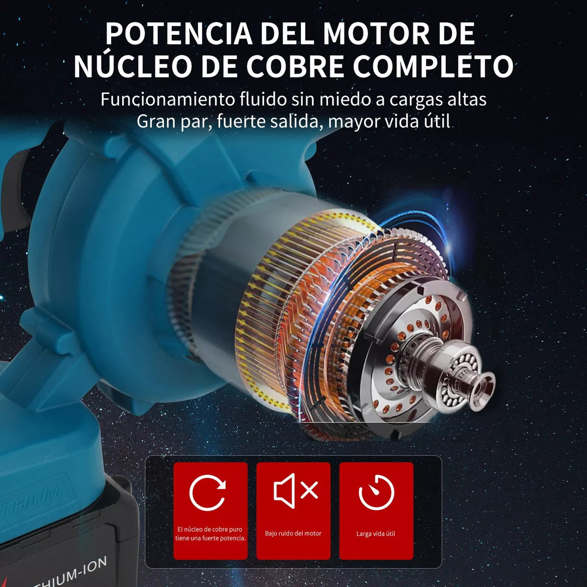 Soplador De Aire Eléctrica Batería Inalámbrica Aspiradora