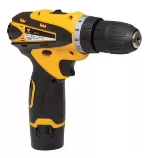 Taladro Inalambrico Amarillo 2 Baterias Redondas