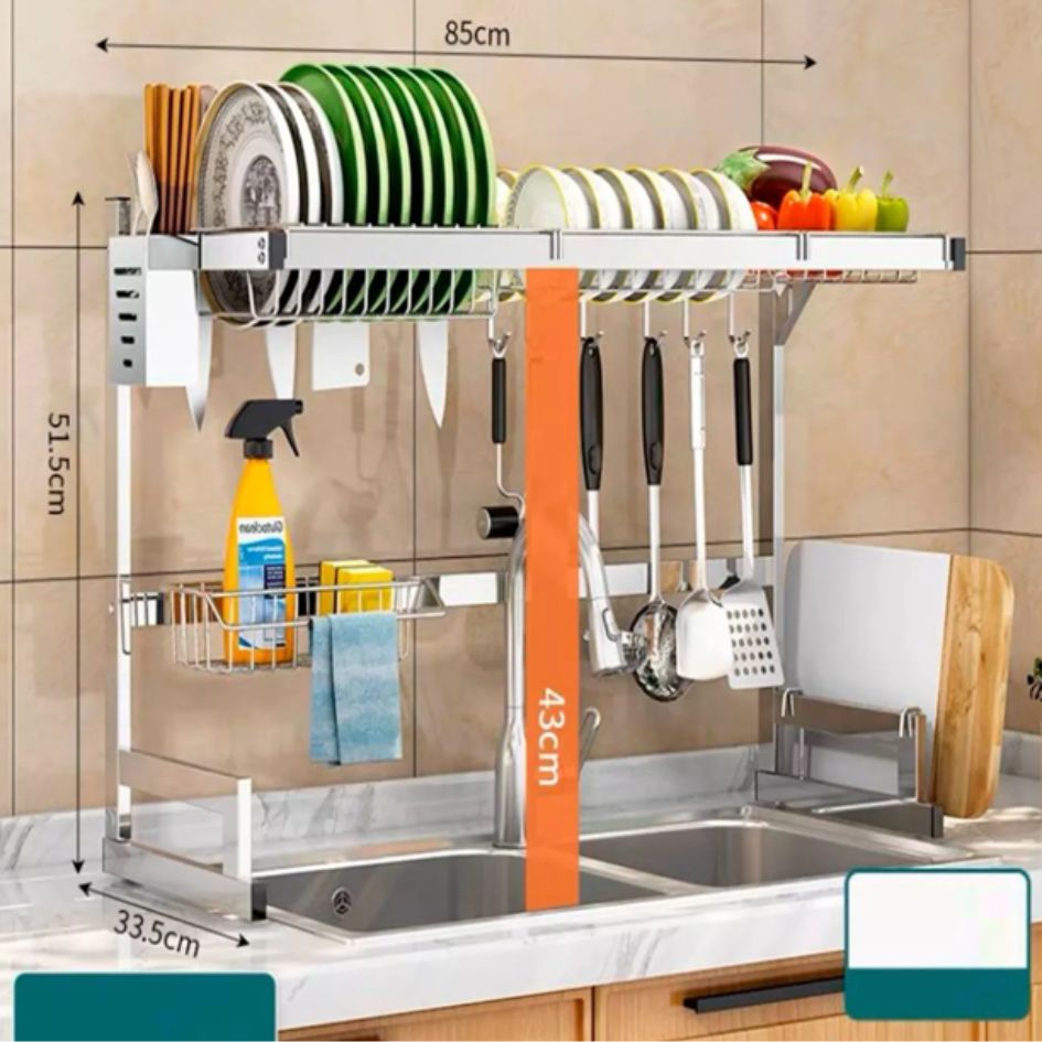 Escurridor 85 cms dos niveles PLATEADO