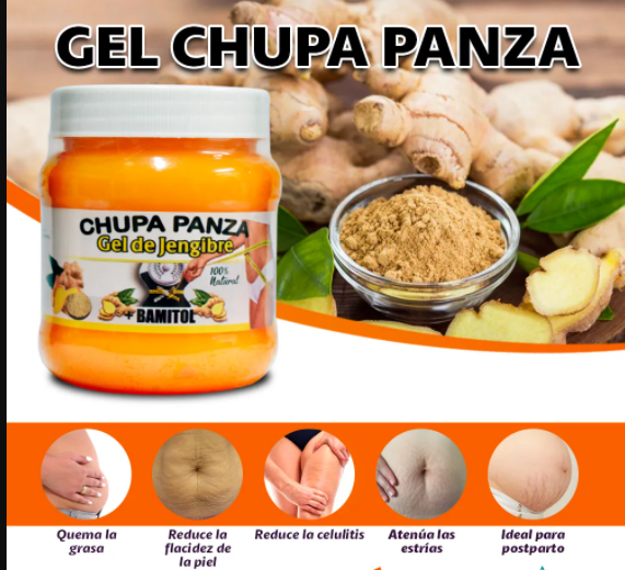 GEL REDUCTOR CHUPA PANZA GEL ORIGINAL DE JENGIBRE + BAMINTOL 250 GR