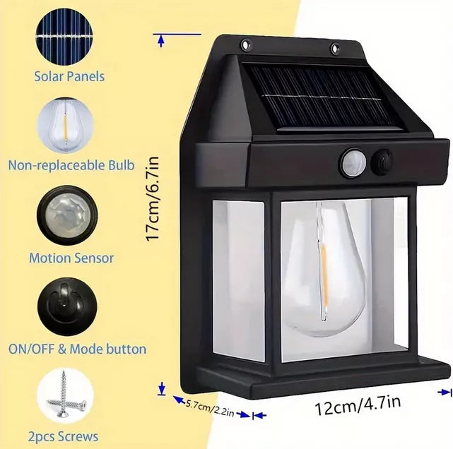 Lámpara Solar Impermeable 3 Modos