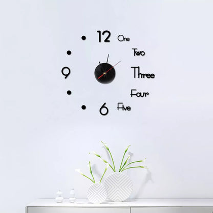 C01 Reloj De Pared 3d De Cuarzo Acrílico Grande Moderno