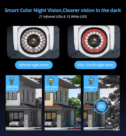 Cámara Seguridad Wifi Exterior Hd 1080p Vigilancia Alarmas