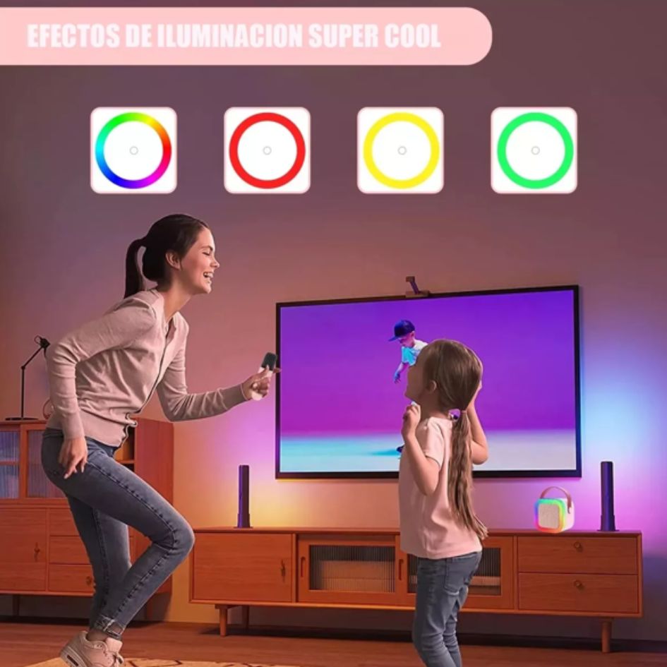 Bocina Karaoke 2 Microfonos Bluetooth