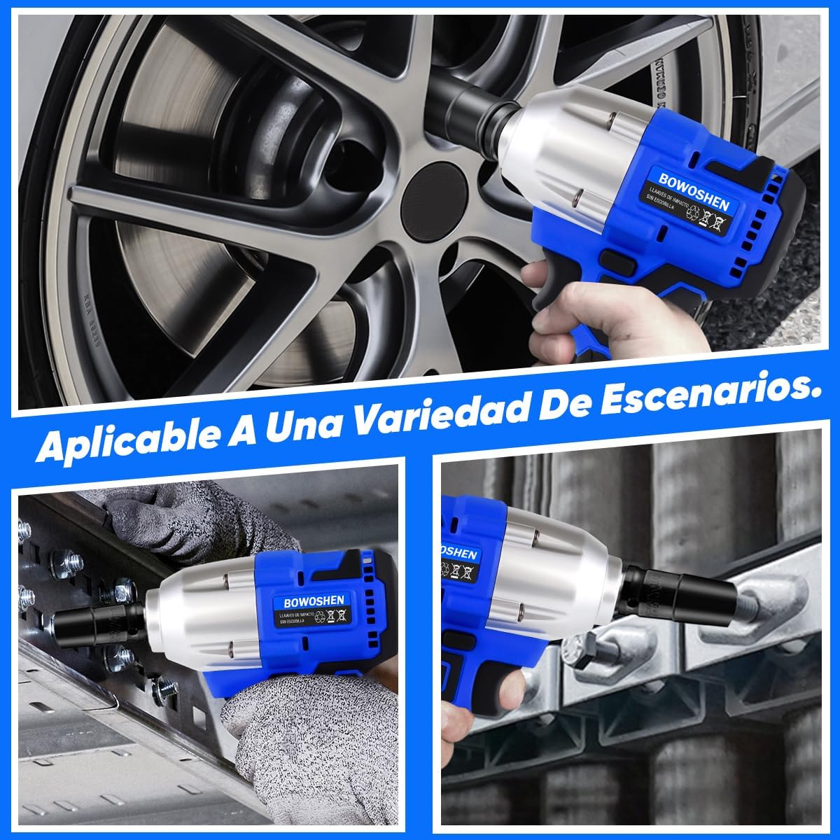 Llave Pistola De Impacto 2 Baterias Inalambrica