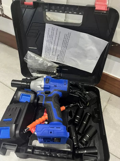 Llave De Impacto Inalambrico Electrica Pistola Taladro Kit