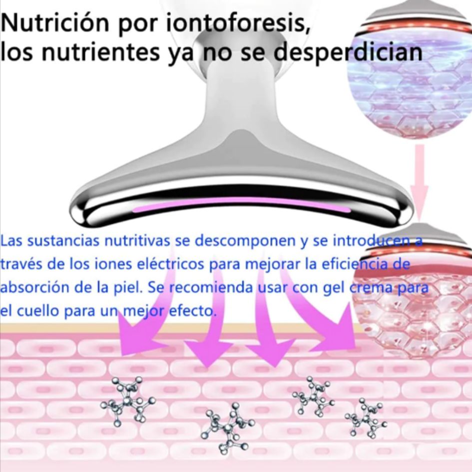 Masajeador Facial Cuello LED Antiarrugas