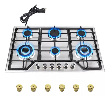 Parrilla A Gas Estufas Acero Inoxidable 6 Quemadores Lp Gas