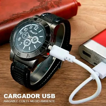 Reloj analogico con encendedor electrico