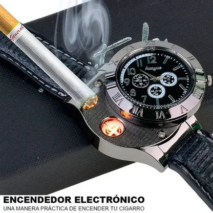 Reloj analogico con encendedor electrico