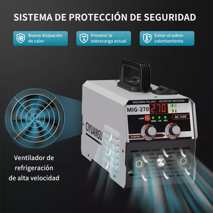 Soldadora Inversor Máquina 3 En 1 Mig MMA TIG 270 Amp