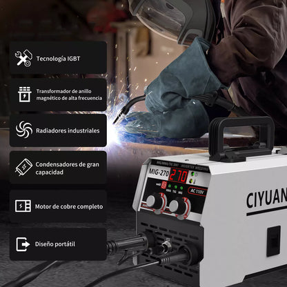 Soldadora Inversor Máquina 3 En 1 Mig MMA TIG 270 Amp