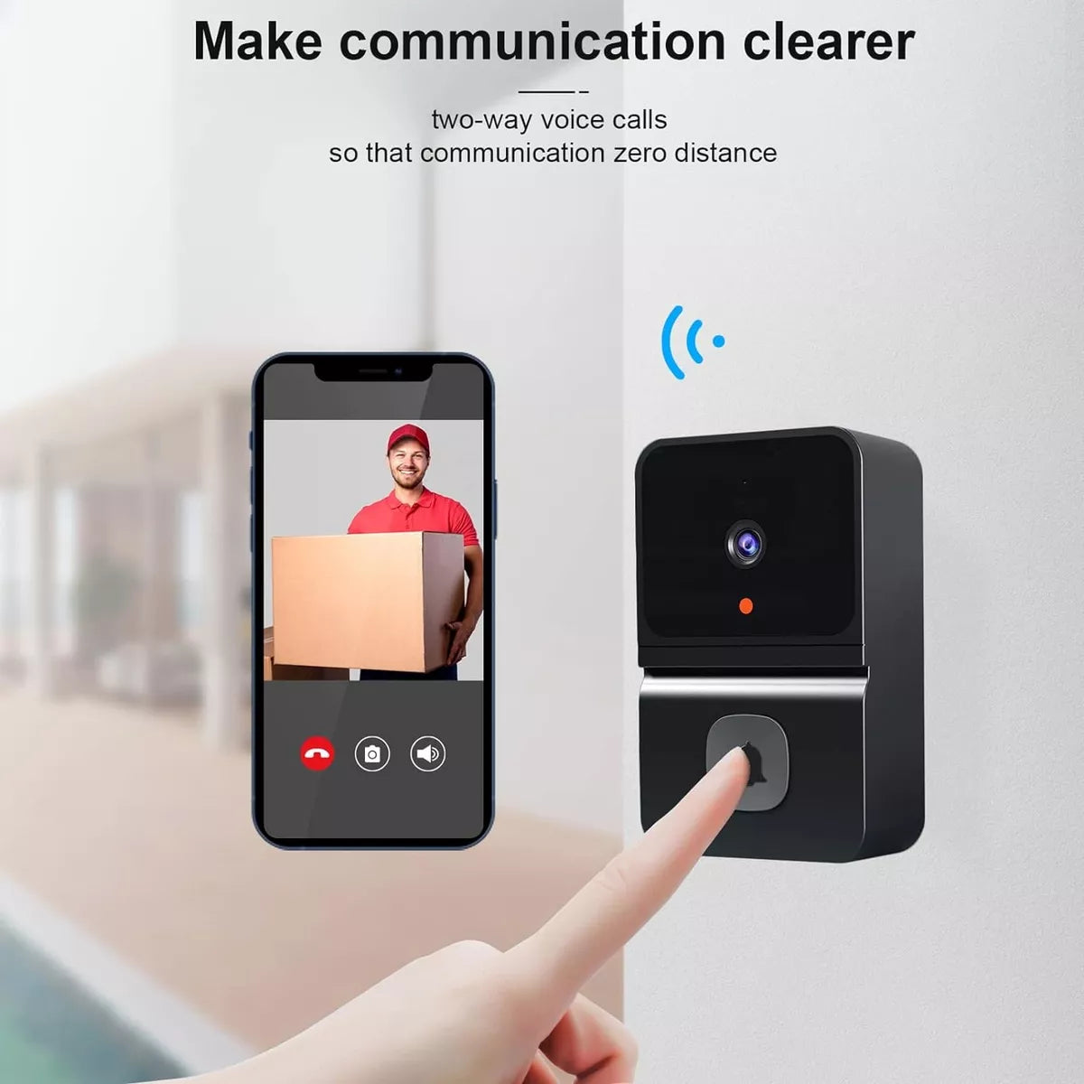 Timbre De Video Inteligente Wifi Inalámbrica Audio Cámara