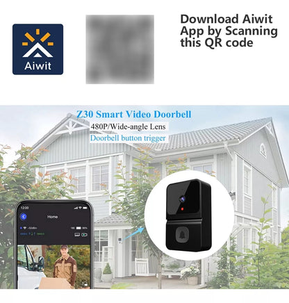 Timbre De Video Inteligente Wifi Inalámbrica Audio Cámara