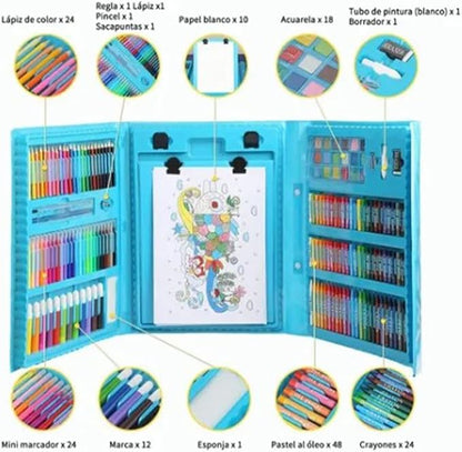 kit dibujo  210 pzas Juego de Pintura