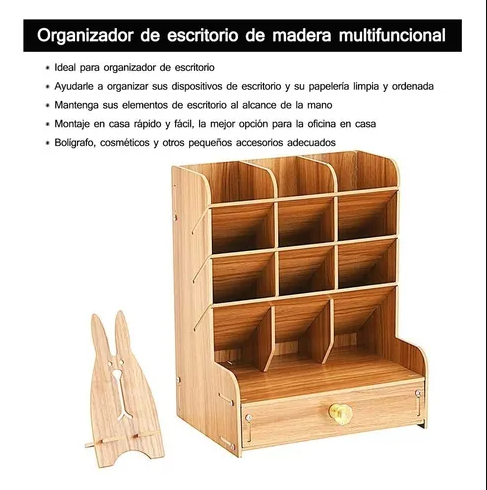 Las mejores ofertas en Organizadores de escritorio y cajón de madera